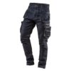 Spodnie robocze NEO TOOLS 81-229 ciuchy ochronne dżinsowe jeansowe wytrzymałe neo topex z keiszeniami wytrzymałe bhp sklep system internetowy odzież robocza dla pracowników granatowe