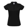 Koszulka polo damska JHK POPL200 czarna polówka koszulka z kołnierzykiem do pracy robocza ochronna bhp sklep system internetowy do nadruku dla pracowników logo nadruk firmowy odzież reklamowa czarna
