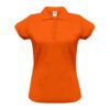 Koszulka polo damska JHK POPL200 pomarańczowa polówka koszulka z kołnierzykiem do pracy robocza ochronna bhp sklep system internetowy do nadruku dla pracowników logo nadruk firmowy odzież reklamowa dla kobiet pomarańczowa