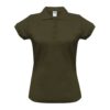 Koszulka polo damska JHK POPL200 zielony khaki polówka koszulka z kołnierzykiem do pracy robocza ochronna bhp sklep system internetowy do nadruku dla pracowników logo nadruk firmowy odzież reklamowa dla kobiet zielona khaki wojskowa moro