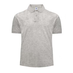 Koszulka polo JHK PORA210 jasnoszara polówka koszulka z kołnierzykiem na guziki robocza wytrzymała odzież reklamowa odporna bhp sklep system internetowy dla pracowników do nadruku jasnoszara szary melange