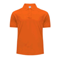 Koszulka polo JHK PORA210 pomaranczowa polówka koszulka z kołnierzykiem na guziki robocza wytrzymała odzież reklamowa odporna bhp sklep system internetowy dla pracowników do nadruku pomaranczowa