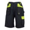 Szorty robocze URGENT URG-Y czarno-żółte krótkie spodnie spodenki do pracy ochronne robocze z kieszeniami odporne urgenty dla pracowników bhp sklep system internetowy odzież robocza czarne żółte