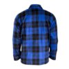 Koszula flanelowa LAHTI PRO L41808 Granatowa do pracy ochronna dla pracowników lekka przewiewna oddychająca w kratę bhp sklep system internetowy niebieska czarna granatowa tył