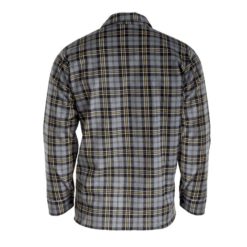 Koszula flanelowa LAHTI PRO L41810 Szara do pracy ochronna dla pracowników lekka przewiewna oddychająca w kratę bhp sklep system internetowy szara żółta czarna tył