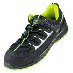 Sandały robocze URGENT 313 S1 do pracy ochronne buty bhp sklep system internetowy przewiewne sandały z odblaskami czarne zielone seledynowe antypoślizgowe stalkapy z noskiem podnoskiem metalowym stalowym dla pracowników