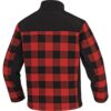 Bluza polarowa DELTA PLUS KODIAK do pracy robocza ochronna bhp sklep system internetowa w kratę softshellowa bluzka polar ciepła dla pracowników na suwak panoply czerwona czarna tył