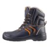 Trzewiki robocze ocieplane URGENT 128 SB do pracy ochronne obuwie bezpieczne bhp sklep system internetowy trapery dla pracowników stalkapy z podnoskiem noskiem metalowym zimowe na zimę ocieplane ciepłe antypoślizgowe sb czarne pomarańczowe bok