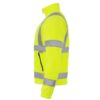 Bluza ostrzegawcza polar FLRA340 HV FLUO odblaskowa z odblaskami pasy odblaskowe wysokiej widoczności zielona żarówiasta dla drogowców świecąca w ciemności dla pracowników budowlanych z nadrukiem logo żółta zielona odzież robocza bhp sklep system internetowy bok