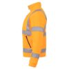 Bluza ostrzegawcza polar FLRA340 HV FLUO ORF odblaskowa z odblaskami pasy odblaskowe wysokiej widoczności pomarańczowa dla drogowców świecąca w ciemności dla pracowników budowlanych z nadrukiem logo żółta zielona odzież robocza bhp sklep system internetowy bok