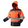 Kurtka Ostrzegawcza Softshell NEO TOOLS 81-701 do pracy robocza kurtka bhp sklep system internetowy dla pracowników odblaskowa z odblaskami z kapturem lekka wiatrówka przeciwdeszczowa odzież ochronna sklep system internetowy pomarańczowa granatowa dla drogowców