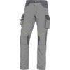 Spodnie robocze DELTA PLUS MCPA2 do pasa w pas mocne ochronne dla pracowników wytrzymałe drelichowe odzież robocza bhp sklep system internetowy z kieszeniami panoply szare jasnoszare