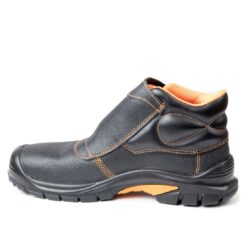 Trzewiki spawalnicze BEARFIELD WE S3 HRO do pracy ochronne obuwie buty bhp sklep system internetowy dla spawaczy szlifierzy z osłonką na rzep wygodne bez metalu kompozytowy podnosek antyprzebiciowe czarne skórzane skórkowe bok