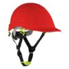 Hełm ochronny LAHTI PRO L10405 kask przemysłowy z paskiem podbródkowym 4 punktowy do pracy środki ochrony indywidualnej odzież bhp sklep system internetowy wentylowany wygodny na śrubę pokrętło czerwony