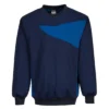 Bluza robocza PORTWEST PW273 PW2 do pracy ciuchy robocze dla pracowników bhp sklep system internetowy dresowa ciepła z mankietami slimowana dwukolorowa granatowa niebieska