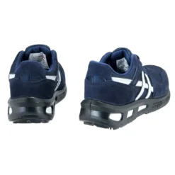 Buty robocze GALMAG 520 S1 SRC do pracy ochronne stalkapy z podnoskiem kompozytowym lekkie wytrzymałe zamszowe antypoślizgowe granatowe sznurowane dla pracowników bhp przed kostkę tył