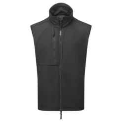 Kamizelka softshell PORWTEST CD876 WX2 bezrękawnik wodoodporny mikropolar na suwak wygodny z kieszeniami dla pracowników ze stójką bhp sklep system internetowy regulowany wiatroszczelny czarny