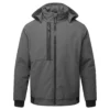 Kurtka softshell ocieplana PORTWEST CD874 WX2 do pracy ochronna czarna lekka ciepła dla pracowników z kapturem z kieszeniami mocna wytrzymała bhp sklep system internetowy wodoodporna wodoszczelna szara