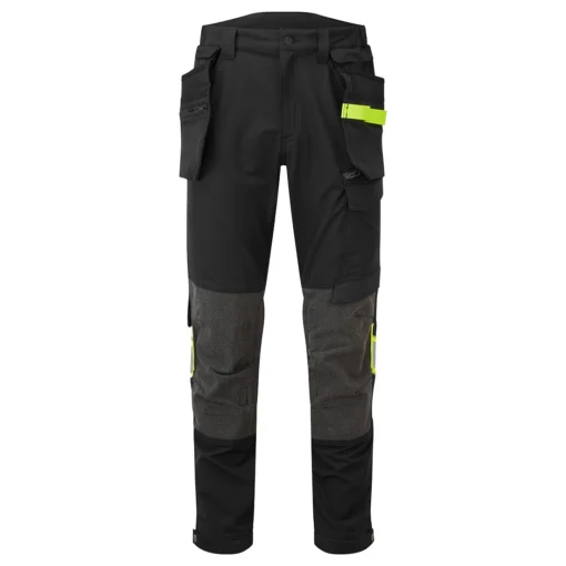 Spodnie robocze PORTWEST EV440 do pracy ochronne robocze spodnie z kieszeniami workowymi kabury dla pracowników slimowane bhp sklep system internetowy czarne