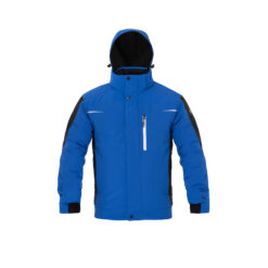 Kurtka robocza softshell PROCERA OTIUM do pracy ochronna robocza dla pracowników wytrzymała ciepła na zimę jesień ze stójką z kapturem niebieska przód