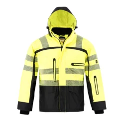 Kurtka ostrzegawcza PROCERA LAGARTO do pracy ochronna wysokiej widoczności odblaskowa odzież bhp sklep system internetowy ciepła na zimę zimowa do nadruku żółta czarna przód