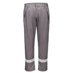 Spodnie trudnopalne PORTWEST FR417 do pracy odblaskowe spawalnicze ochronne dla pracowników wytrzymałe do pasa w pas spawaczy szlifierzy szare