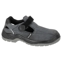 Sandały robocze LAHTI PRO L30618 S1 FO SR do pracy ochronne wygodne antypośizgowe obuwie bezpieczne bhp sklep system internetowy lekkie przewiewne stalkapy z noskiem metalowym szare