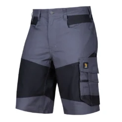 Spodenki robocze PROCERA BARI STRETCH do pracy ochronne spodnie elastyczne dla pracowników wytrzymałe krótkie z kieszeniami wygodne na lato letnie bhp sklep system internetowy szare czarne