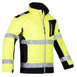 Softshell ostrzegawczy PROCERA VECTOR do pracy ochronny dla drogowców wysokiej widoczności z odblaskami bez kaptura dla pracowników bhp sklep system odzież ochronna żółta czarna