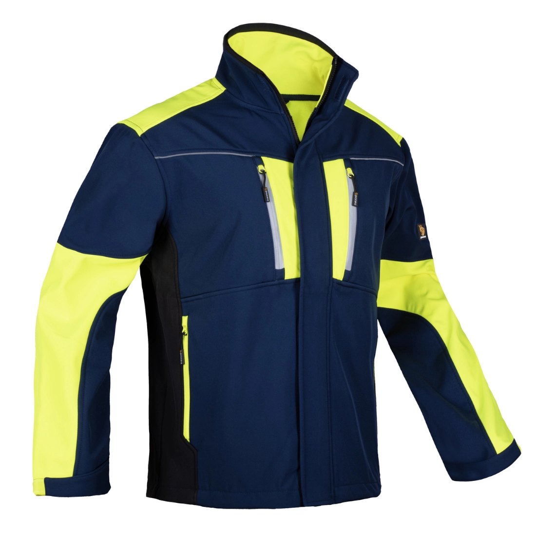 Softshell roboczy PROCERA ETHOS do pracy ochronny roboczy kurtka lekka wiatrówka bez kaptura dla pracowników bhp sklep system internetowy czarna żółta granatowa