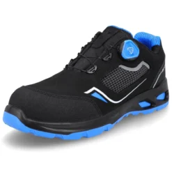 Buty robocze PROCERA AXENS ESD S1PS do pracy ochronne robocze bhp esd antyelektrostatyczne wygodne półbuty boa spin bez sznurówek antypoślizgowe z podnoskiem stalkapy antyprzebiciowe z wkładką czarne niebieskie