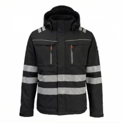 Kurtka robocza ocieplana URGENT 920 do pracy ochronna robocza ciepła na zimę z kapturem odblaskowa bhp sklep system internetowy czarna
