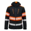 Kurtka robocza softshell URGENT 931 do pracy ochronna wygodna odblaskowa dla pracowników ciemna ostrzegawcza czarna pomarańczowa srebrna