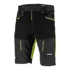 Spodenki robocze LAHTI PRO L40720 czarne z zielonym dla pracowników lekkie elastyczne